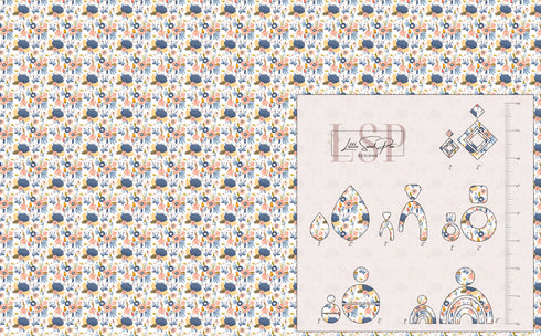 0081 - Delicate Blue Flowers