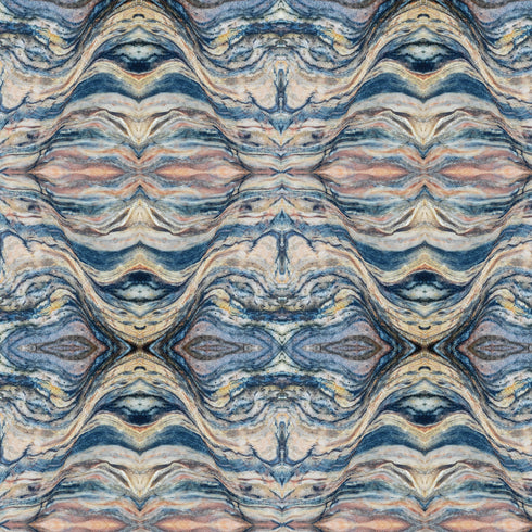 0129 - Abstract Blue Rock Formation (Vibrant)