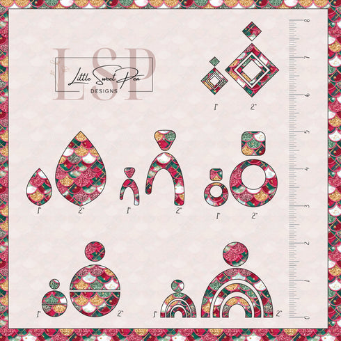 0142 - Christmas Mermaid Scales Glitter