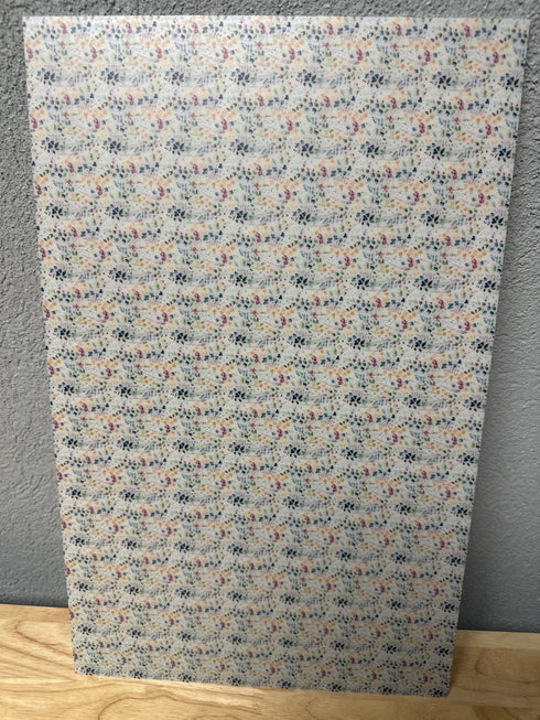 Ready to Go: 1/8” Wildflowers White Matte - Single Sided