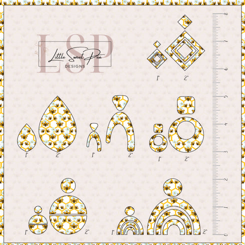 0531 - Bees on Honeycomb Hive with Blue Flowers