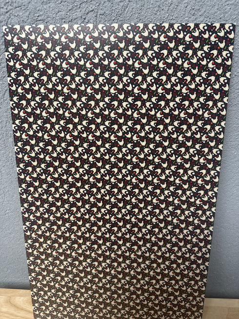 Scratch and Dent: 1/8” Merry Clucking Chickens - - Clear Extruded