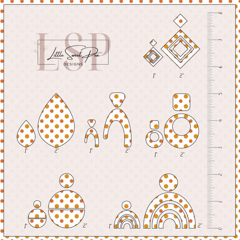 1004 - Gold & Orange Dots