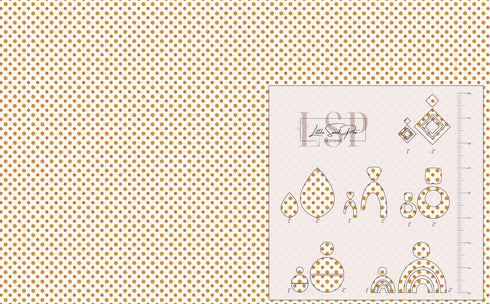1004 - Gold & Orange Dots