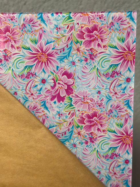 Ready to Go: 1/8” Pink Flowers on Clear