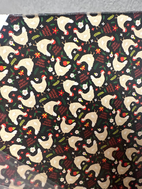 Scratch and Dent: 1/8” Merry Clucking Chickens - - Clear Extruded