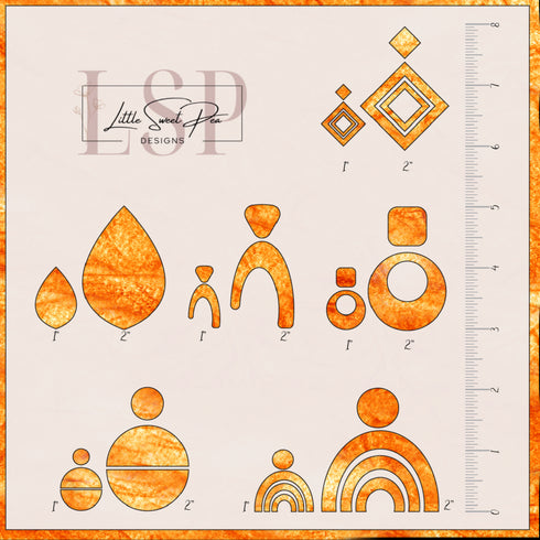 1064 - Orange Scatter Abstract