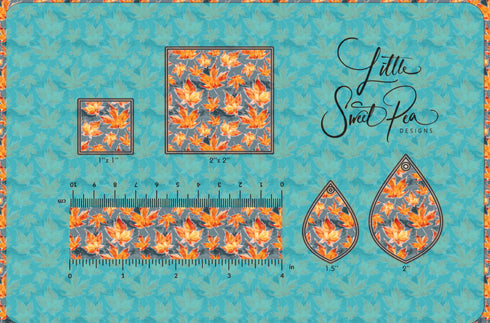 1109 - Leaves on Grey Background