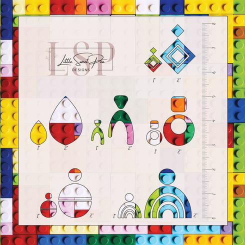 0155 - Rainbow Legos - Small