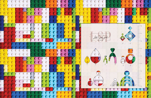 0155 - Rainbow Legos - Small