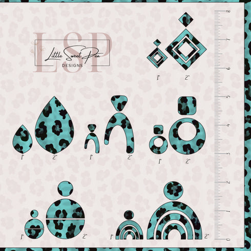 0017 -Teal Leopard Print