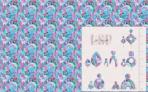 0218 - Navy Blue Paisley