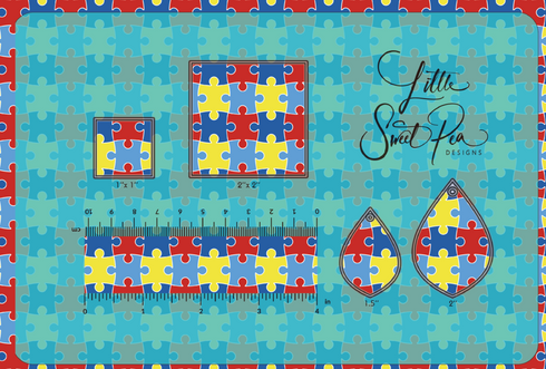 2486 - Puzzle Pieces - Autism Awareness