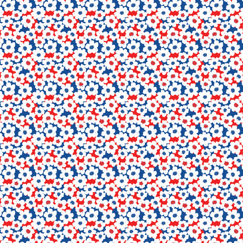 0256 - Red, White and Blue Daisies