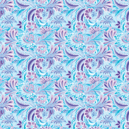 0257 - Purple Paisley and Floral