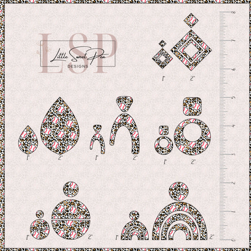 2595 - Split Softball and Baseball Earring Bundle Combo