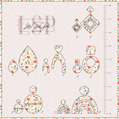 2599 - Dainty Peach Flowers