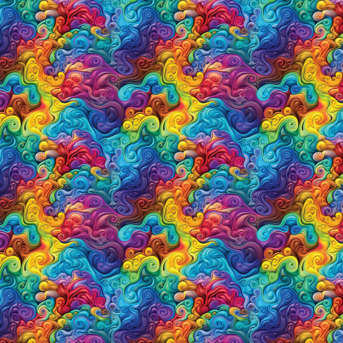 2623 - Abstract Swirling Rainbows