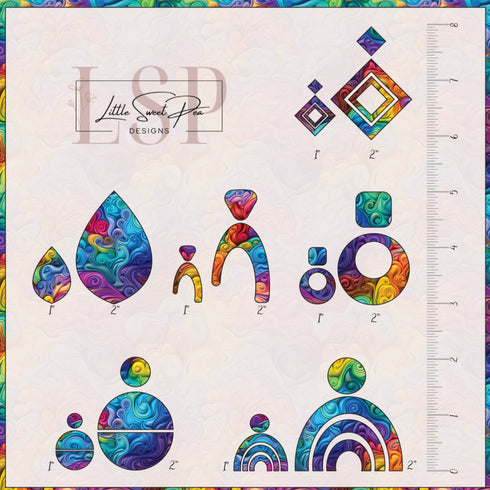 2623 - Abstract Swirling Rainbows