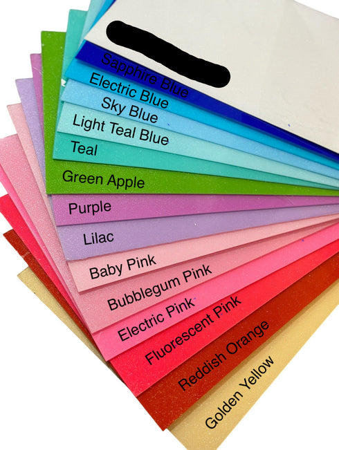 Scratch and Dent: 2mm - Single Sided Glitter - RANDOM Bundle (12 colors)