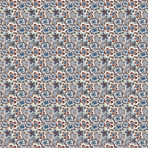 3142 - Abstract Blue Flowers (micro)