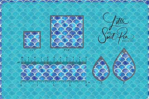 3143 - Watercolor Mermaid Scales