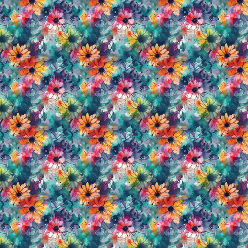 3150 - Rainbow Color Flowers