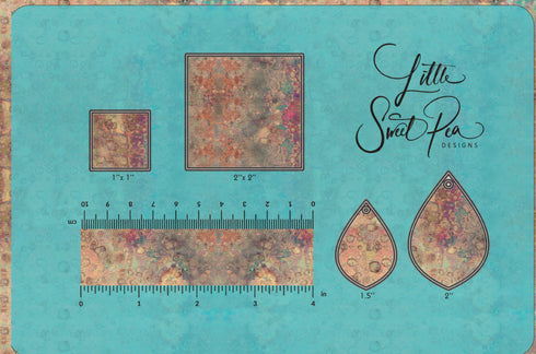 3155 - Oil Slick Aged Copper Abstract Dots