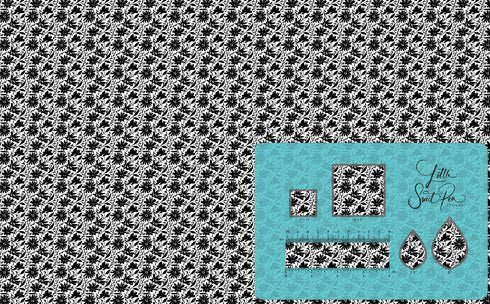 3165 - Black and White Wildflowers