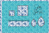 3166 - Blue and White Simple Flowers