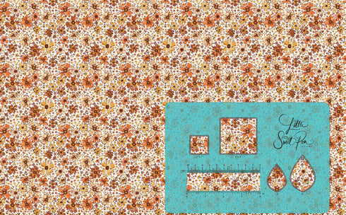 3168 - Orange Ditsy Daisies