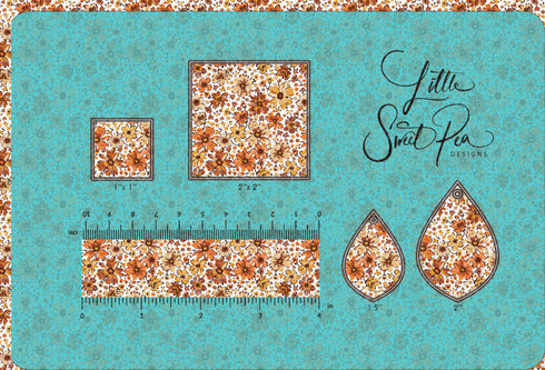 3172 - (Micro) Orange Ditsy Daisies