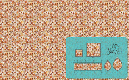 3172 - (Micro) Orange Ditsy Daisies