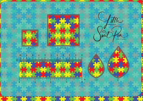 3189 - Puzzle Pieces - Autism Awareness