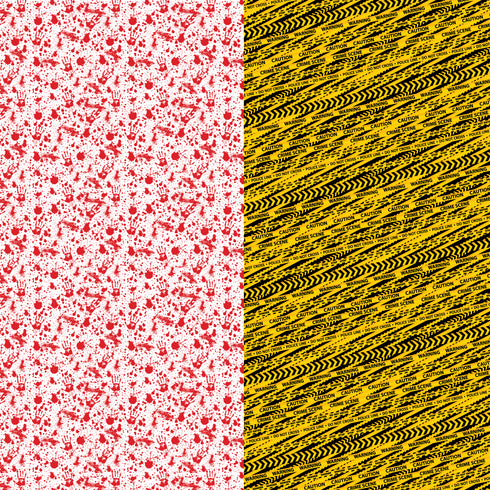 0319 - Halloween Blood Spatter and Crime Scene Tape (Combo)