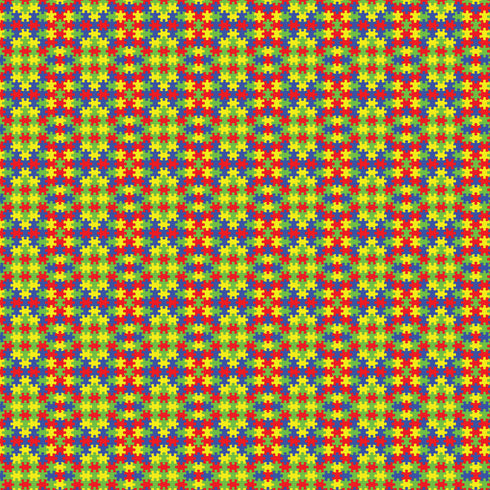 3190 - Puzzle Pieces - Autism Awareness (micro)