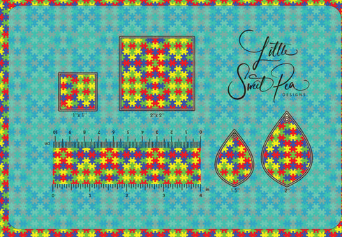 3190 - Puzzle Pieces - Autism Awareness (micro)