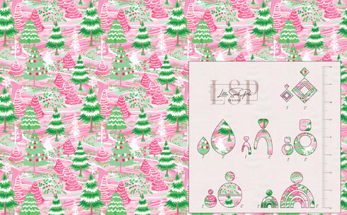 0323 - Pink Christmas Trees (Large)