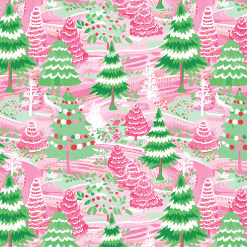 0323 - Pink Christmas Trees (Large)
