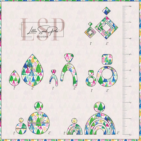 0328 - Colorful Christmas Trees