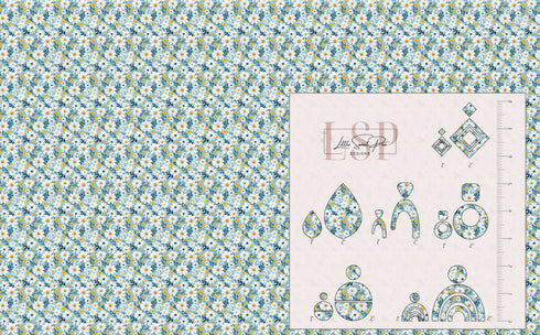 3312 - Daisies on Blue