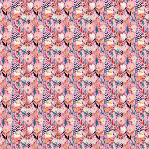 3502 - Floral Medley on Pink