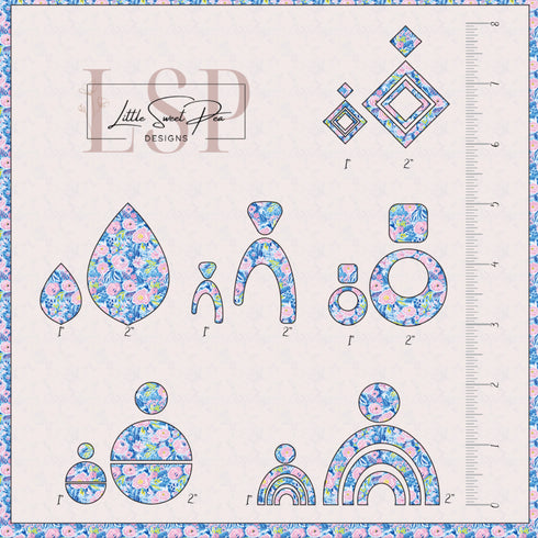 3505 - Roses on Blue