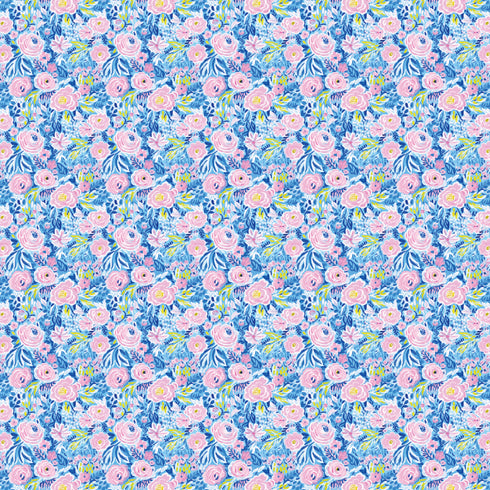 3505 - Roses on Blue