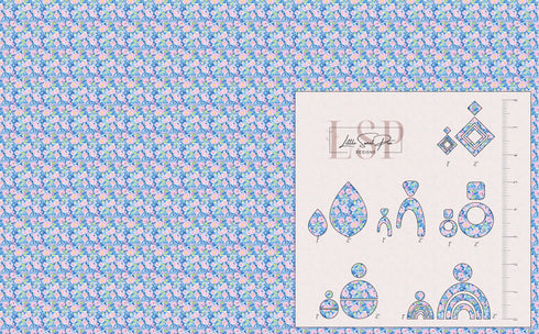 3505 - Roses on Blue