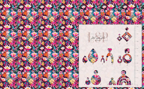 3509 - Oil Painted Flowers (Large)