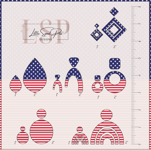 3516 - Chunky Red, White and Blue Bundle