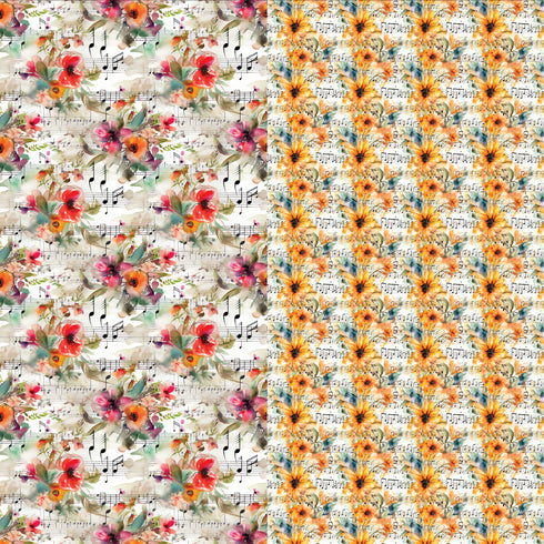 0036 - Floral Music Notes