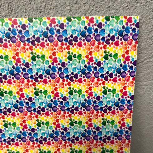 Ready to Go: Double sided Hearts on White Acrylic