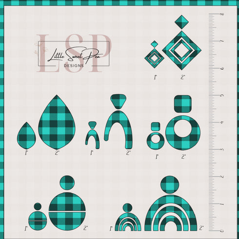 0040 - Small Teal & Black Plaid